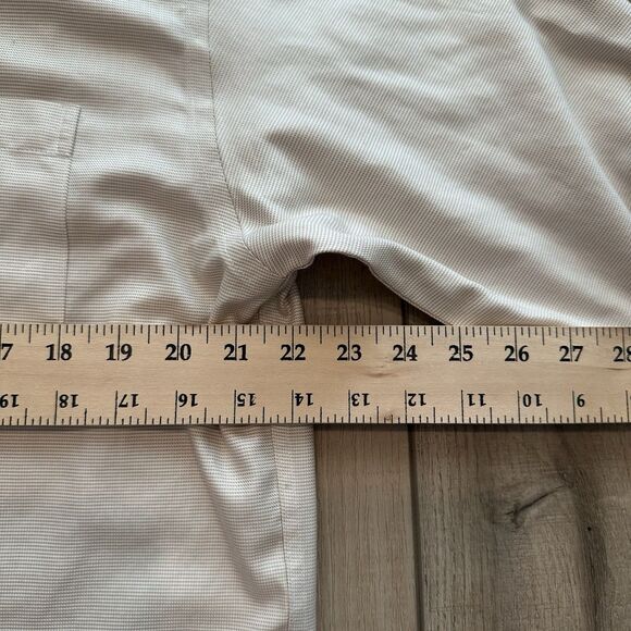 Roundtree & Yorke Gold Label Shirt Mens 22x31 Non Iron Ez Wash White Gold Button - Picture 2 of 6